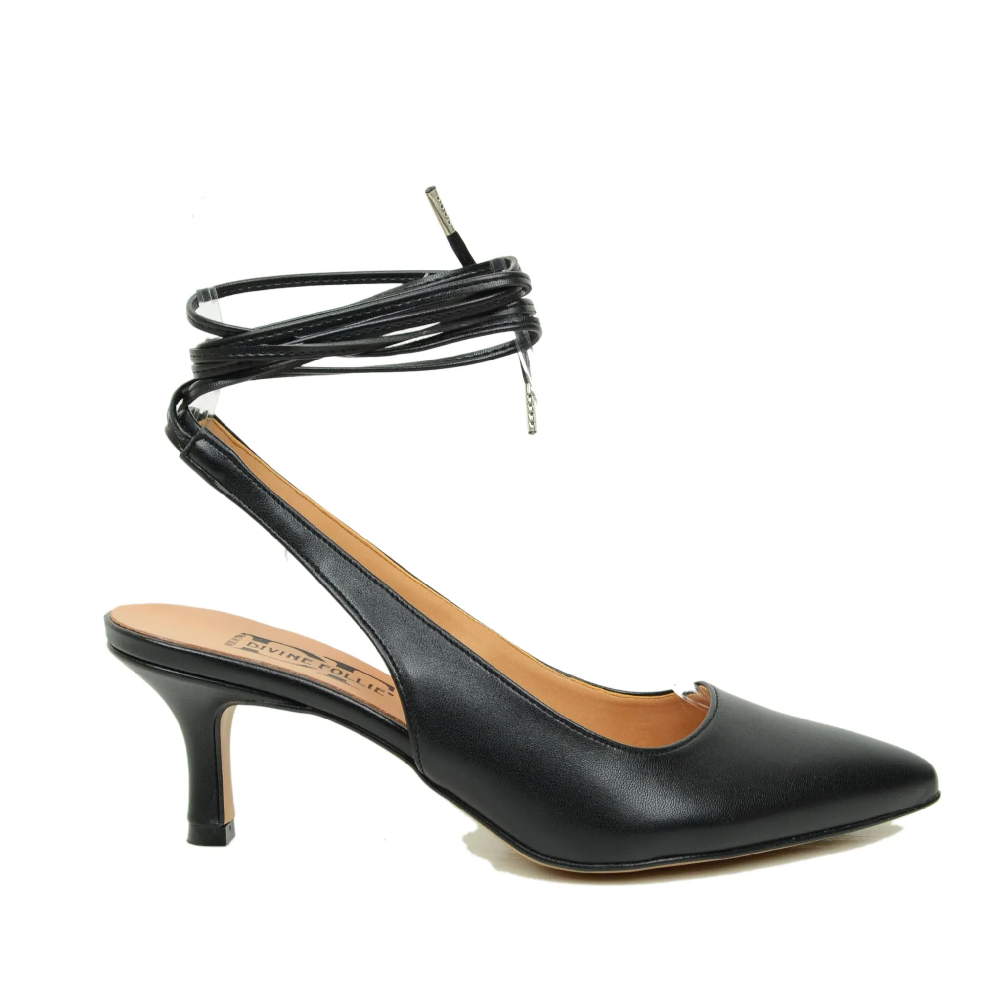 Scarpa Décolleté Nere Eleganti con Tacco Basso Made in Italy