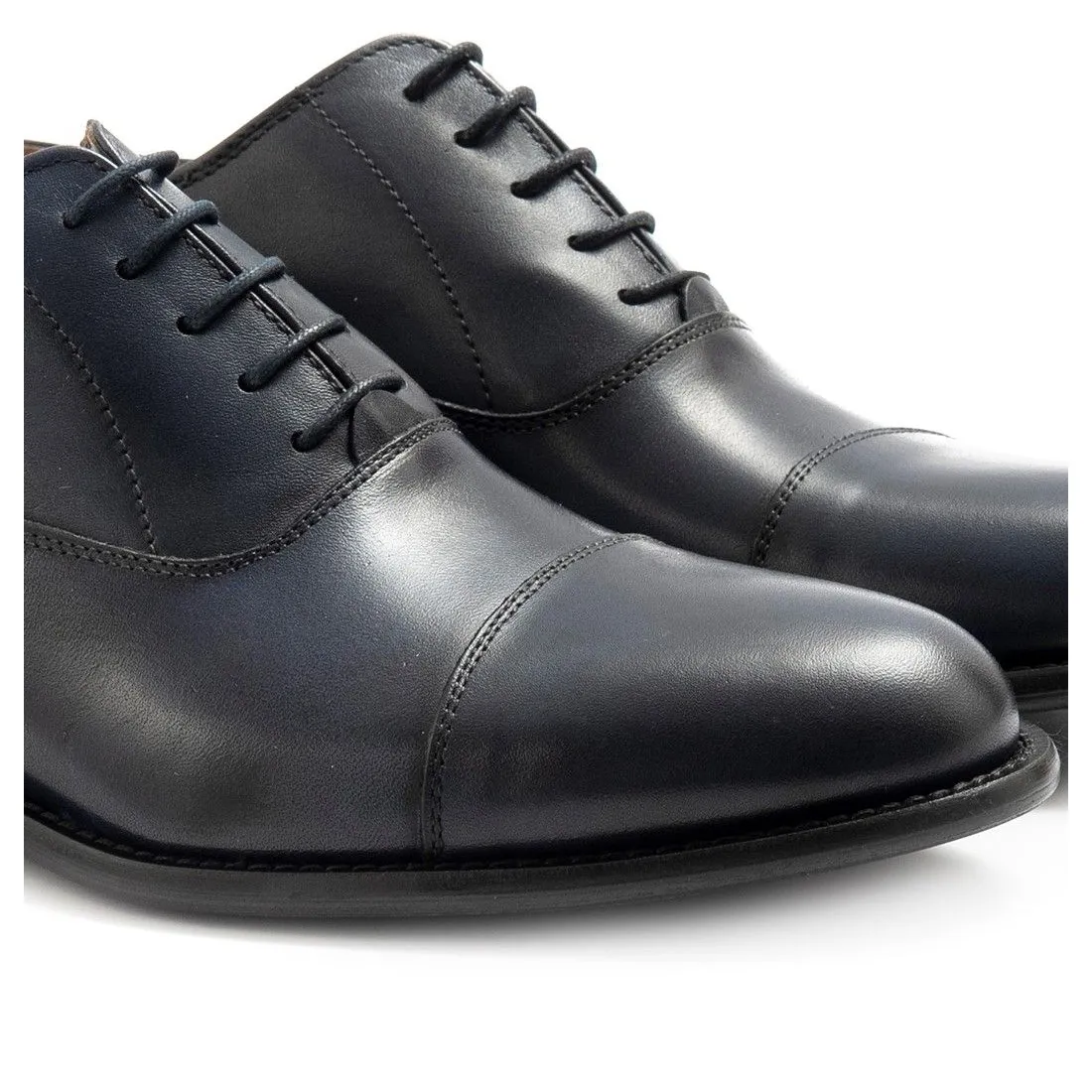 Scarpa stringata uomo Sangiorgio blu scuro in pelle