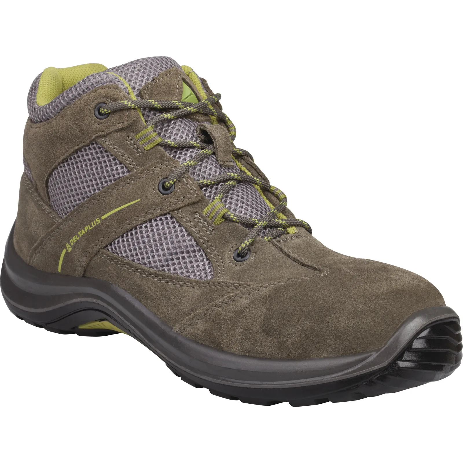 Scarpe antinfortunistiche S1P Delta Plus da  Unisex tg. 41, col. Verde , con puntale di sicurezza