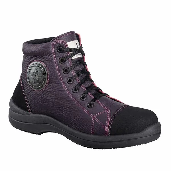 Scarpe antinfortunistiche S3 LEMAITRE SECURITE da Donna tg. 36, col. Nero, Purple , resistenti all'acqua, con puntale