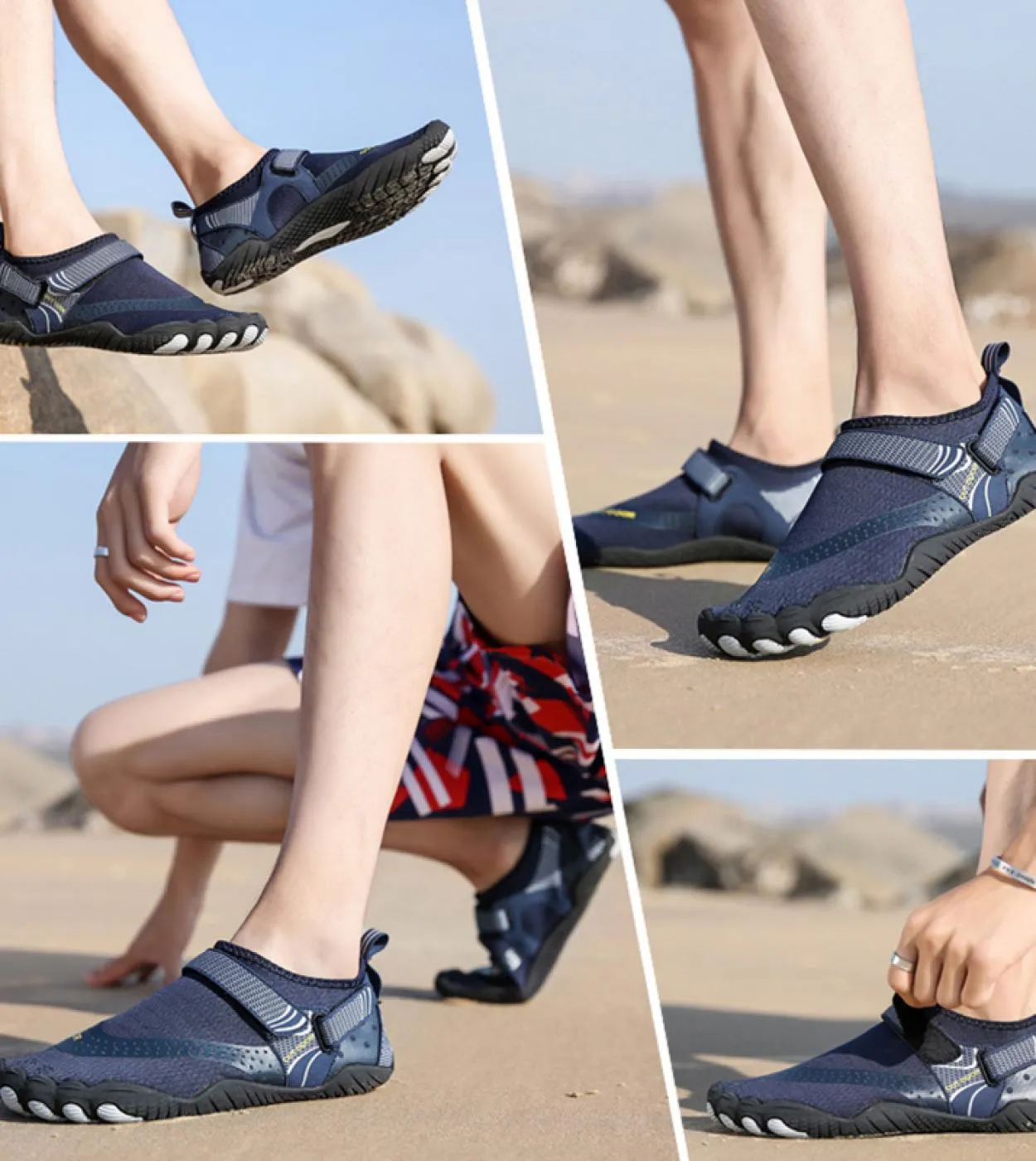 Scarpe da acqua da uomo Scarpe da spiaggia ad asciugatura rapida Scarpe da ginnastica traspiranti da donna A piedi nudi Calzatur