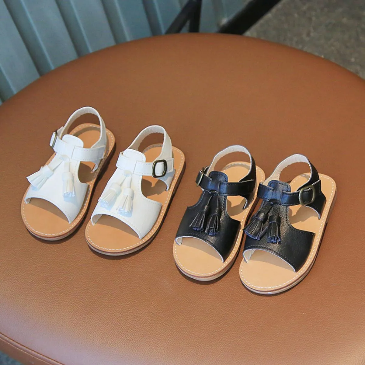 Scarpe da bambina bianche Sandali da bambino Scarpe da bambino Ragazza Sandali bianchi Scarpe da bambina