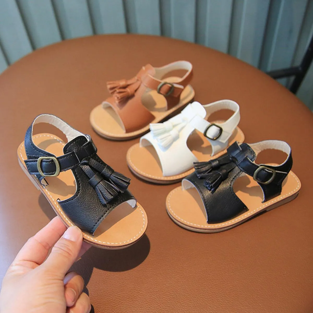 Scarpe da bambina bianche Sandali da bambino Scarpe da bambino Ragazza Sandali bianchi Scarpe da bambina