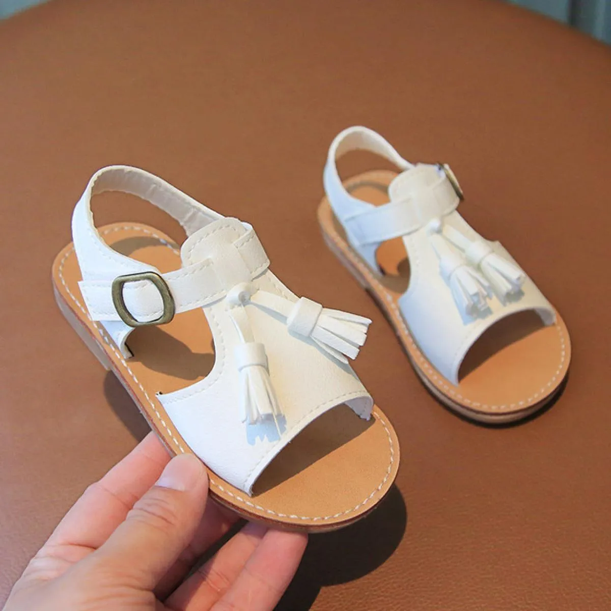Scarpe da bambina bianche Sandali da bambino Scarpe da bambino Ragazza Sandali bianchi Scarpe da bambina