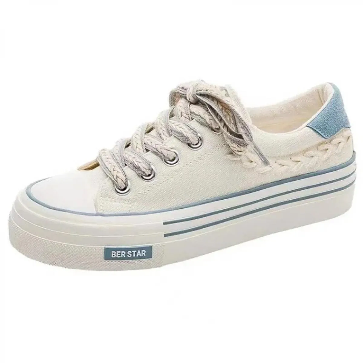 Scarpe da donna con plateau in tela Scarpe da ginnastica robuste con altezza crescente per ragazze giovanili Scarpe da ginnastic