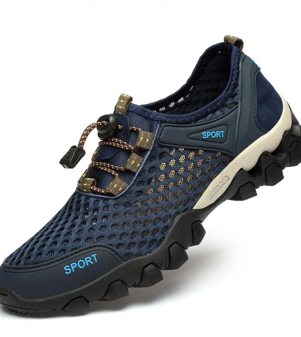 Scarpe da ginnastica casual da uomo estive Scarpe in rete traspirante Scarpe da trekking da esterno antiscivolo da uomo Scarpe d