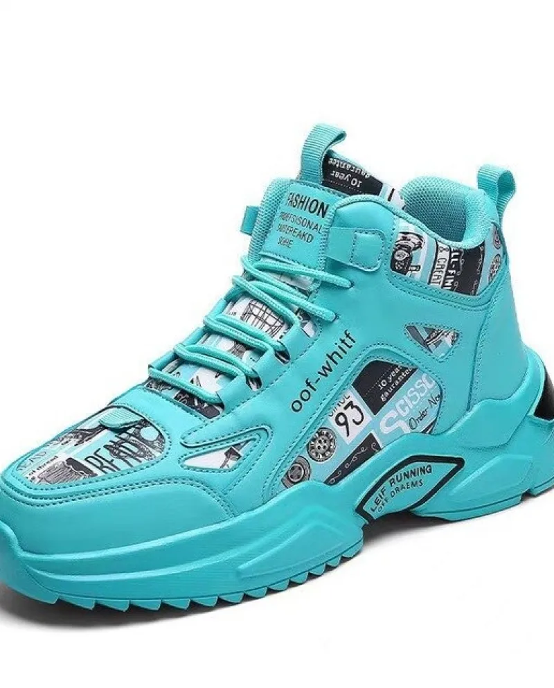 Scarpe da ginnastica casual da uomo Scarpe da corsa traspiranti allaperto Scarpe sportive da uomo comode Plus Size Platform Whi