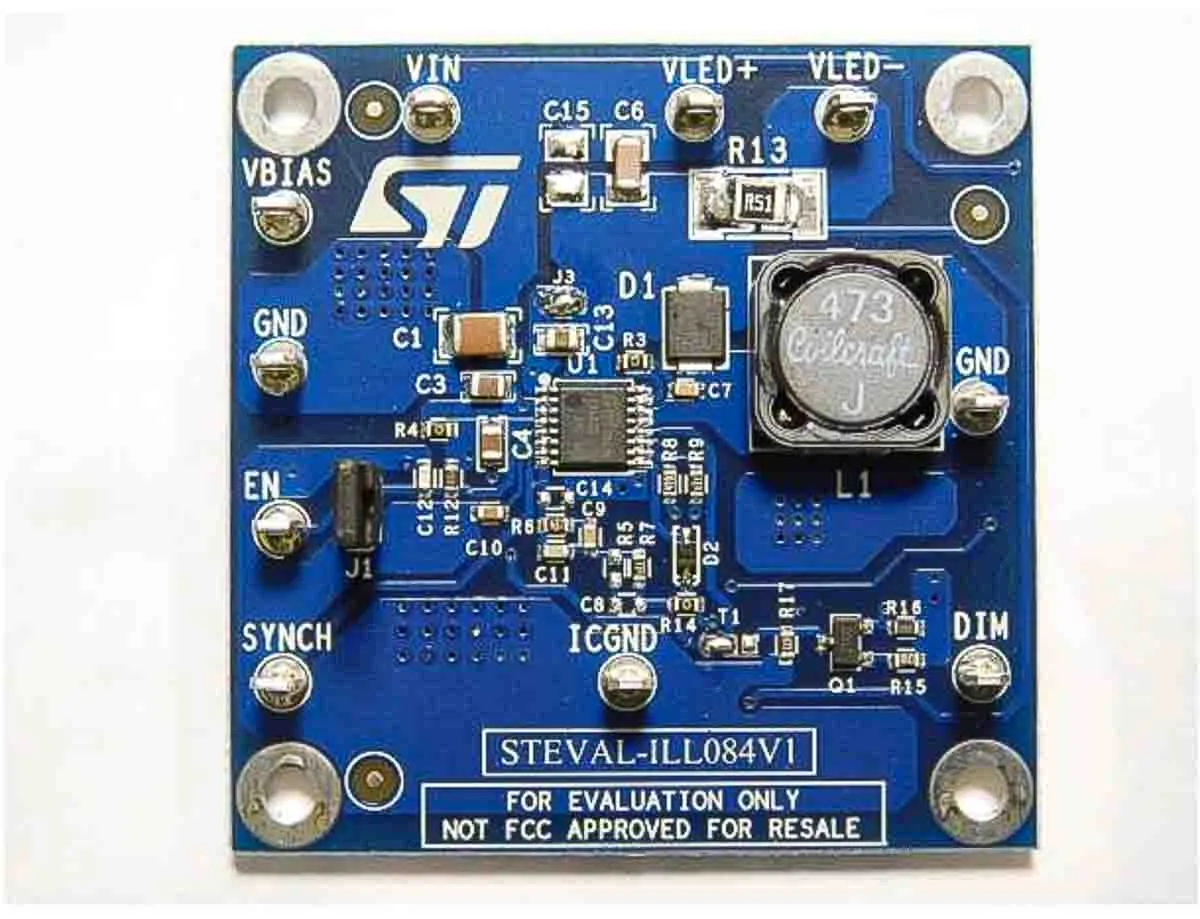 Scheda di valutazione, STMicroelectronics STEVAL-ILL084V1, Driver LED