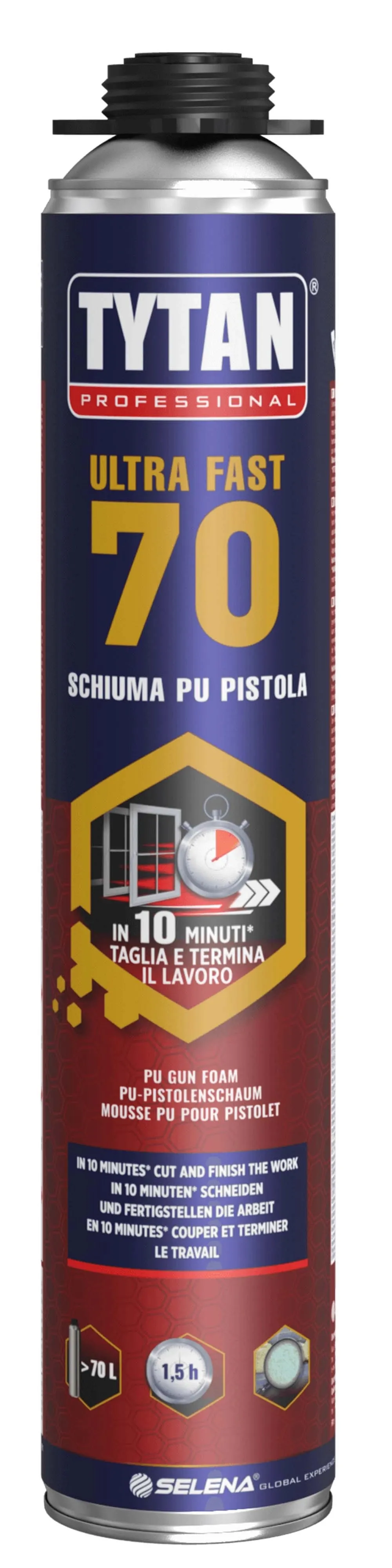 Schiuma poliuretanica Ultra Fast 70 Tytan 870 ml