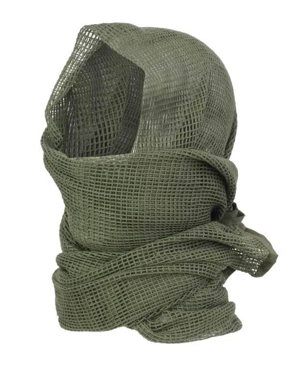 SCIARPA  A RETE MILITARE VERDE OLIVA