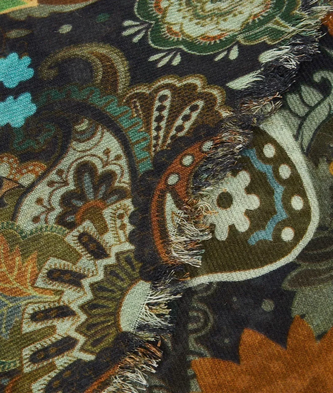 Sciarpa con stampa paisley multicolore multicolore