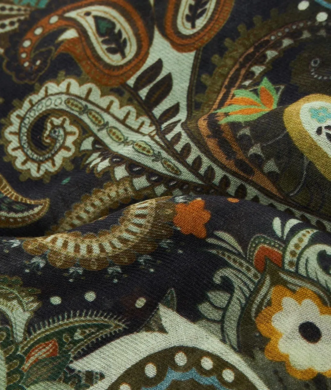 Sciarpa con stampa paisley multicolore multicolore