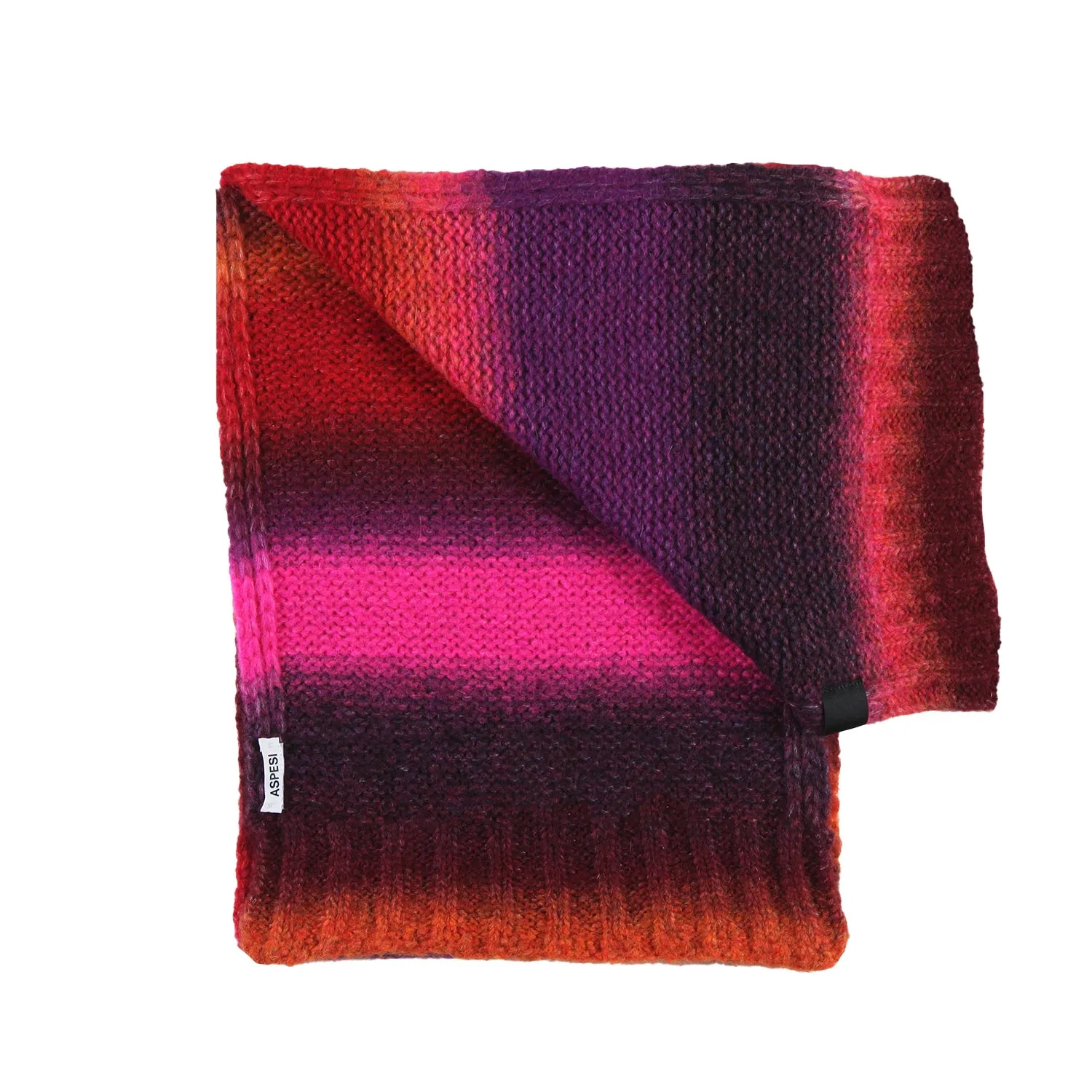 Sciarpa Unisex Aspesi Viola E Multicolor A Strisce