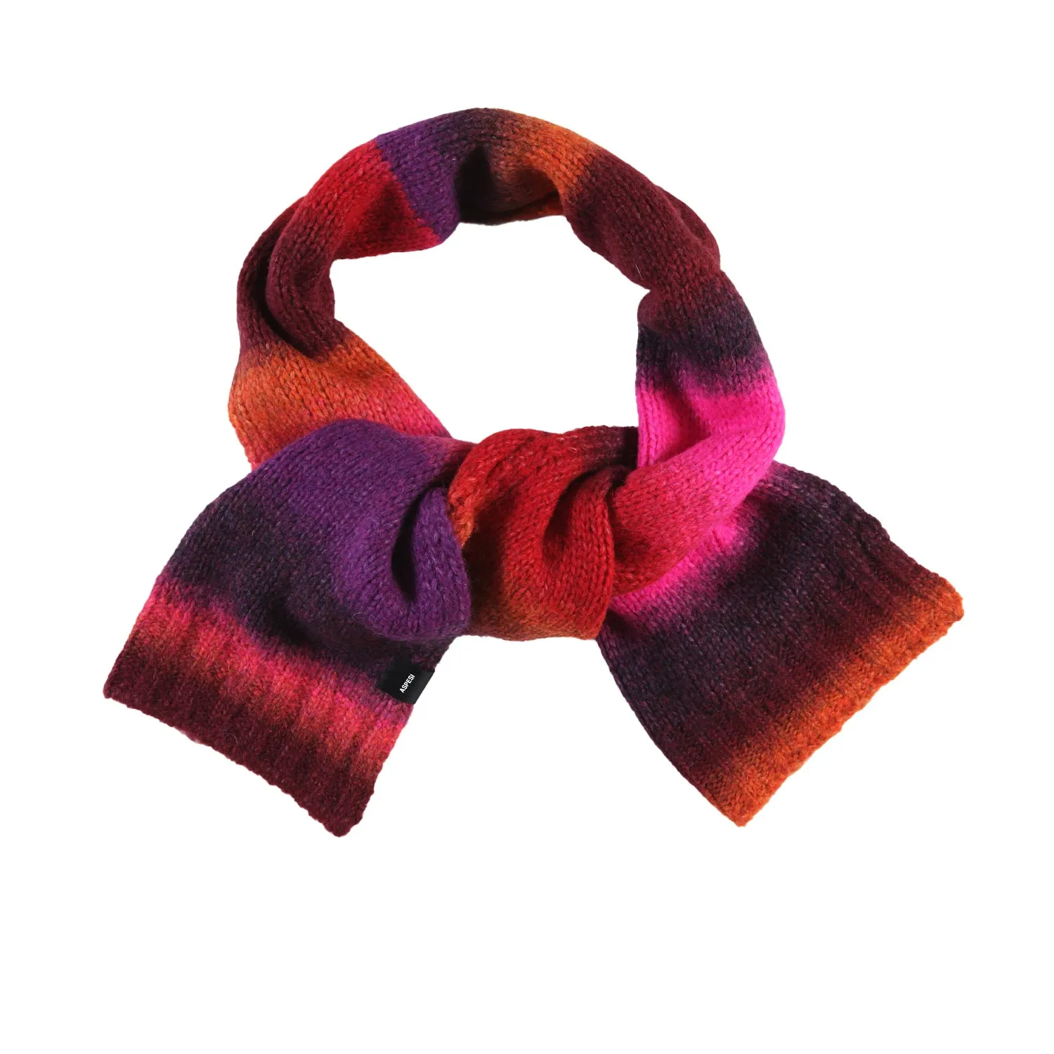 Sciarpa Unisex Aspesi Viola E Multicolor A Strisce