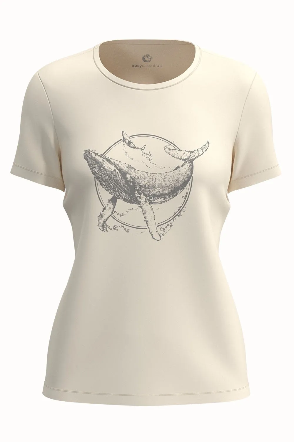 Sea Shepherd  ---------    ------------Maglietta  Logo Balena - Beige