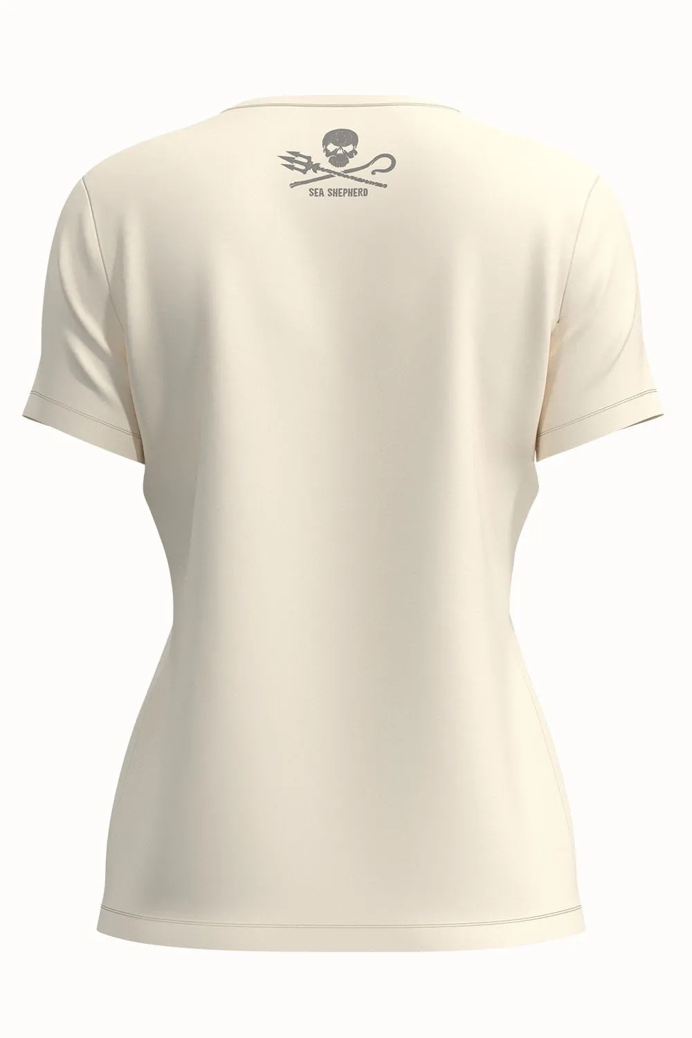 Sea Shepherd  ---------    ------------Maglietta  Logo Balena - Beige