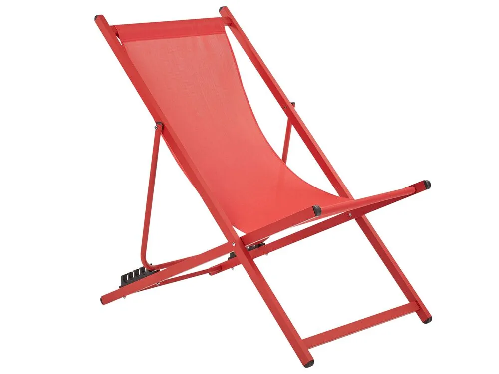 Sedia a sdraio alluminio rosso LOCRI II