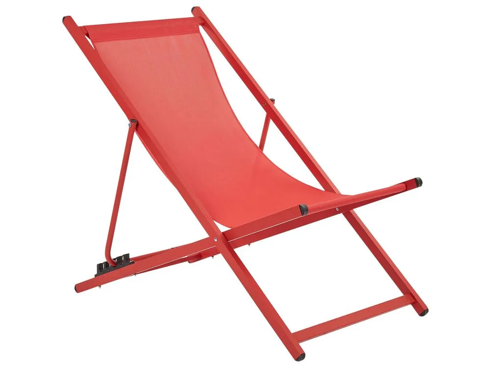 Sedia a sdraio alluminio rosso LOCRI II