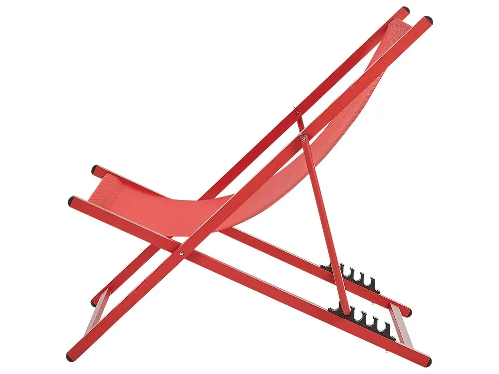 Sedia a sdraio alluminio rosso LOCRI II