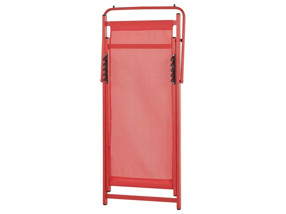 Sedia a sdraio alluminio rosso LOCRI II