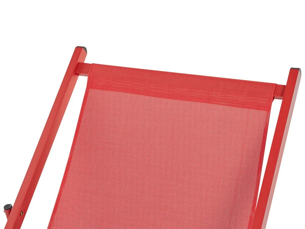 Sedia a sdraio alluminio rosso LOCRI II