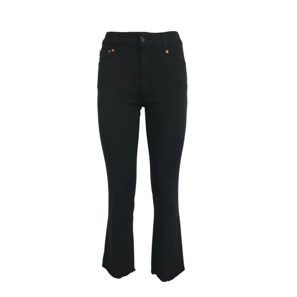 SEMICOUTURE jeans donna cotone nero art Y2SY15 FREDERICK MADE IN ITALY