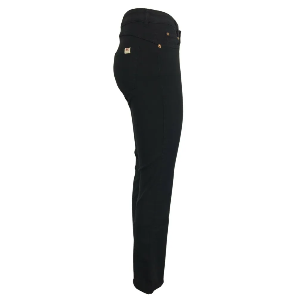 SEMICOUTURE jeans donna cotone nero art Y2SY15 FREDERICK MADE IN ITALY