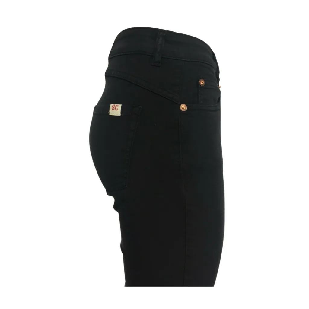 SEMICOUTURE jeans donna cotone nero art Y2SY15 FREDERICK MADE IN ITALY