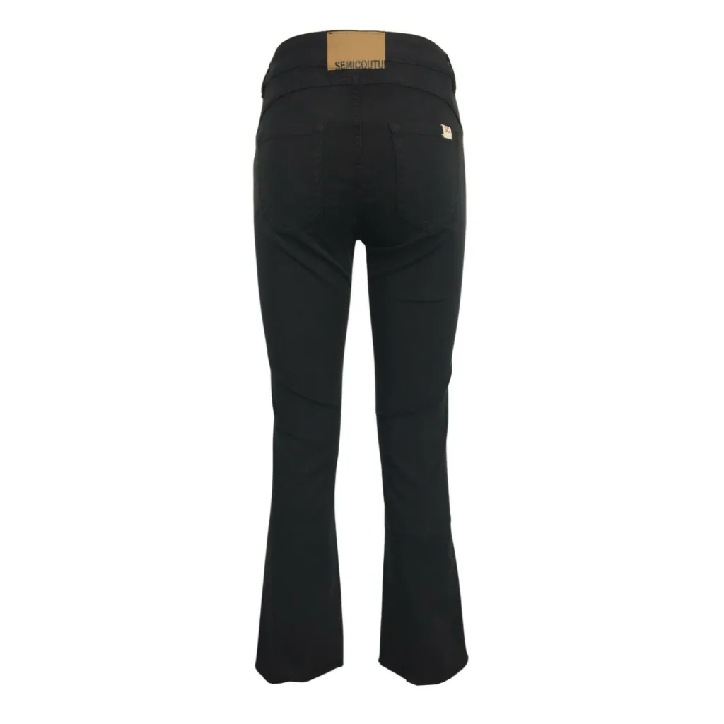 SEMICOUTURE jeans donna cotone nero art Y2SY15 FREDERICK MADE IN ITALY