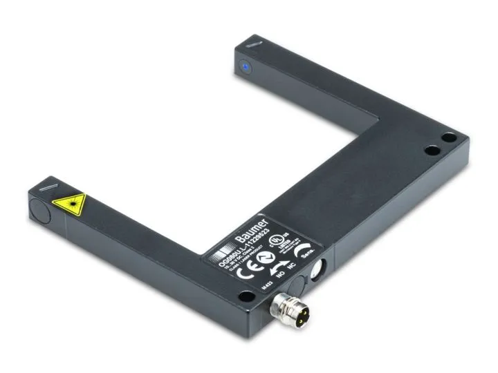 Sensore fotoelettrico a forcella Baumer, , rilevamento 80 mm, uscita PREMERE/TIRARE