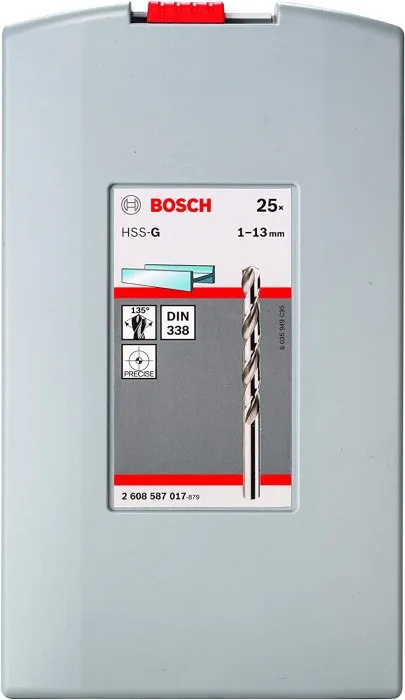 Serie 25 punte trapano Bosch Hss-G Din 338 mm 1-13