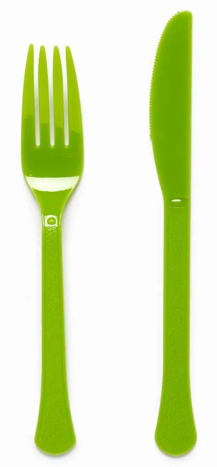 Servizio posate verde lime 24 pezzi