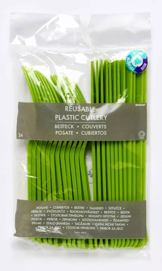 Servizio posate verde lime 24 pezzi