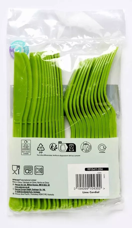 Servizio posate verde lime 24 pezzi