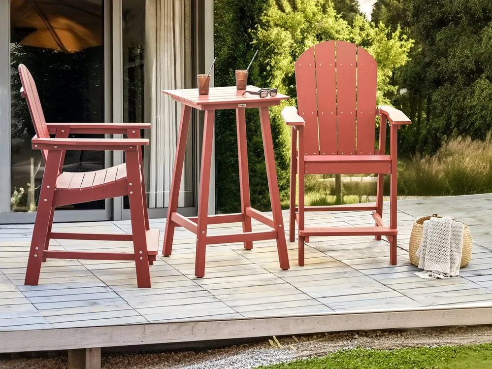 Set bistrot ADIRONDACK Rosso