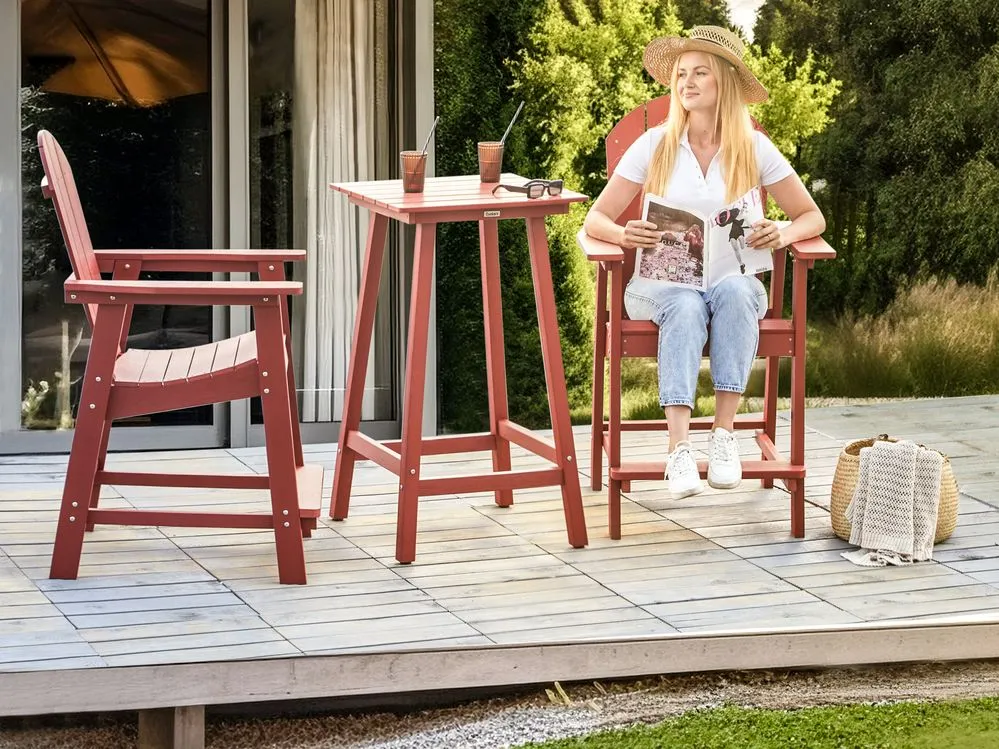 Set bistrot ADIRONDACK Rosso