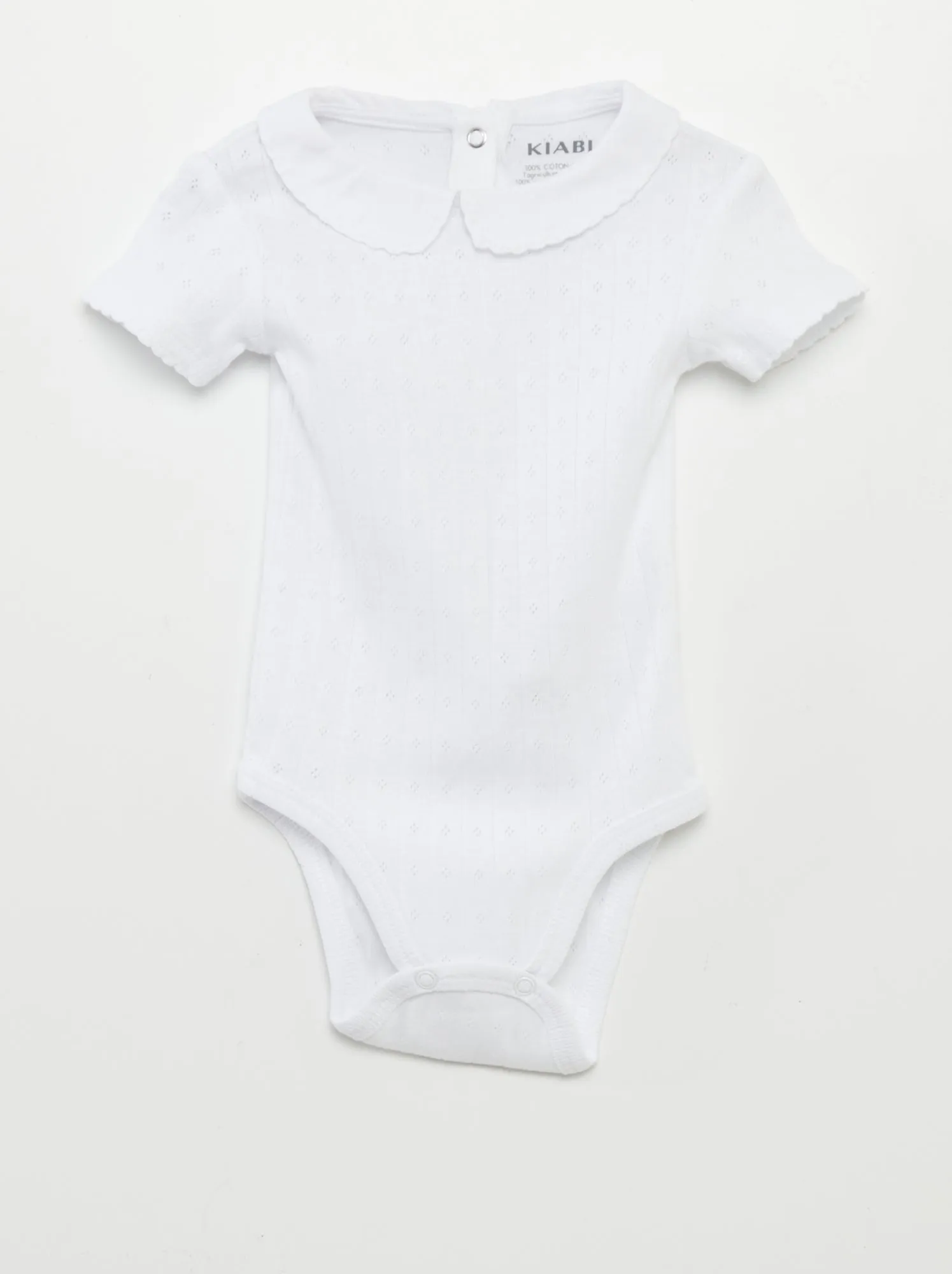 Set di 2 body in maglia pointelle - BIANCO