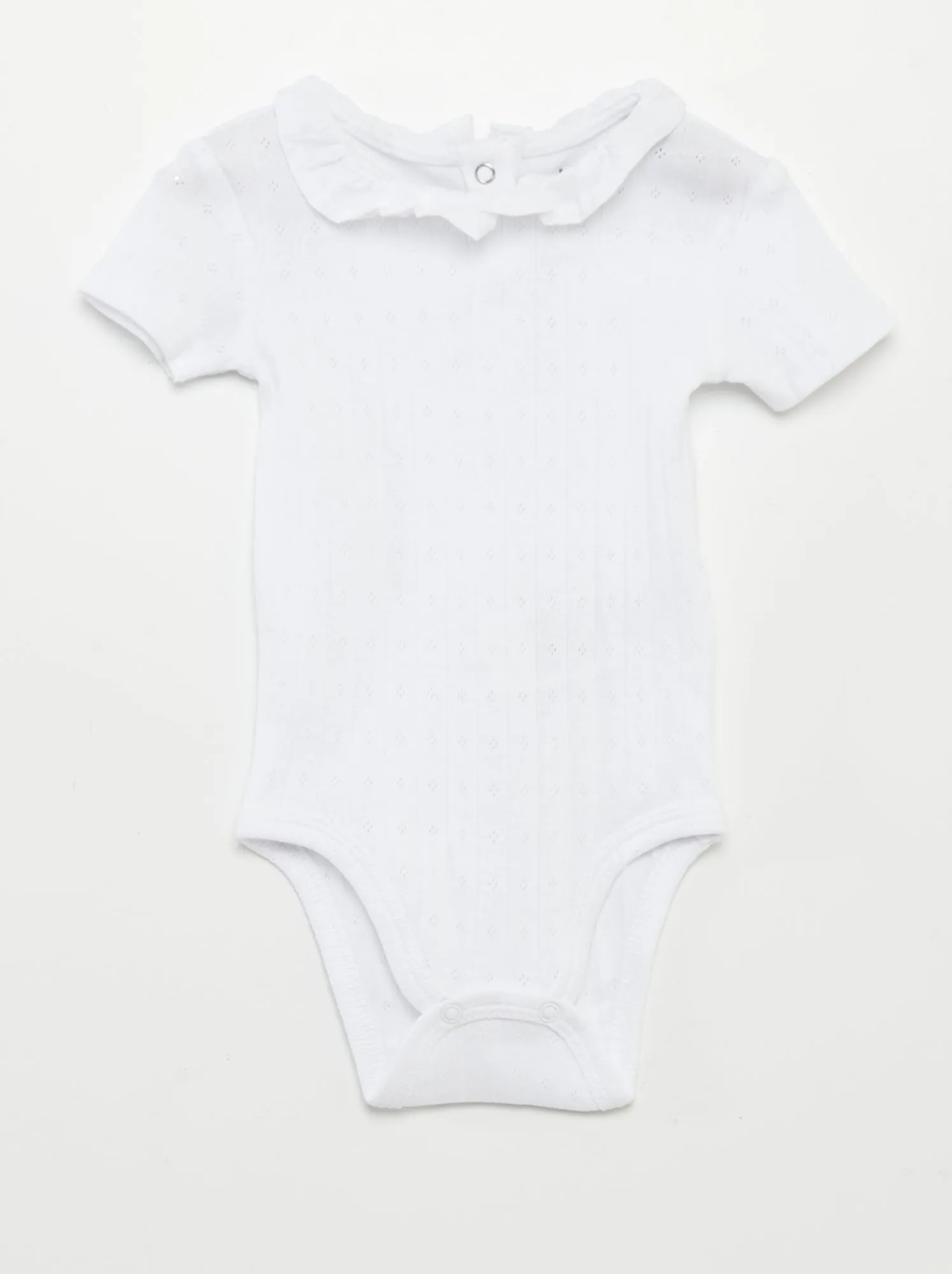 Set di 2 body in maglia pointelle - BIANCO