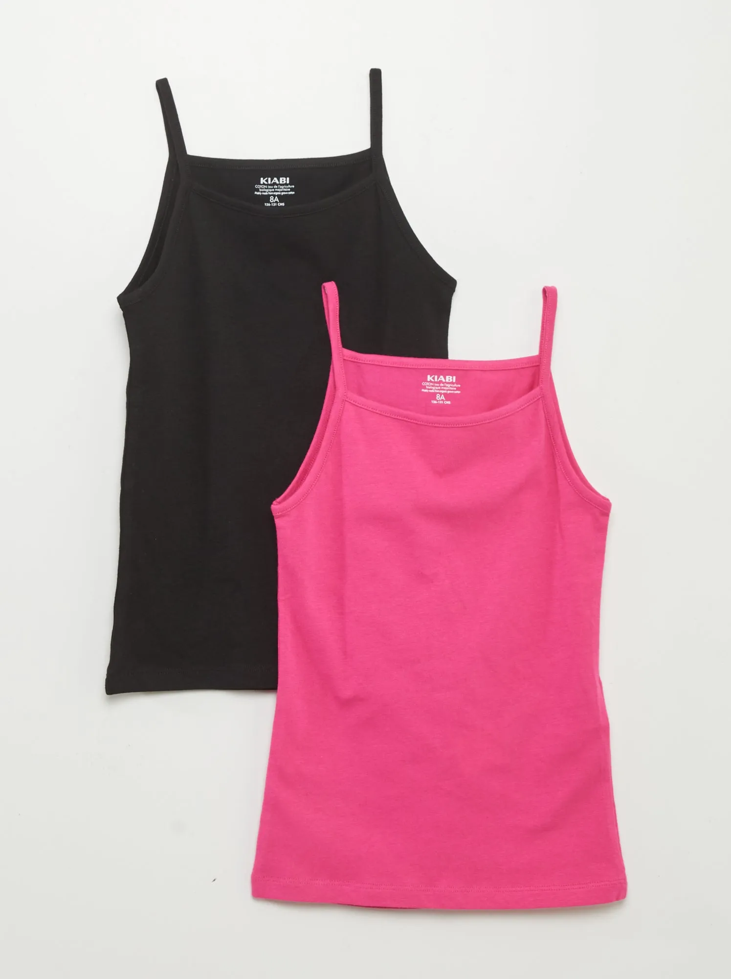 Set di 2 canotte tinta unita - ROSA
