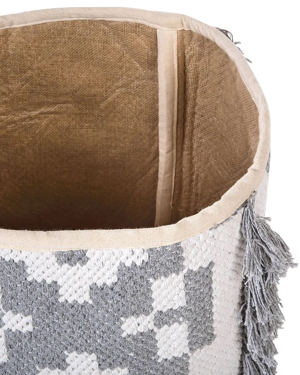 Set di 2 ceste cotone bianco sporco e grigio KALAI