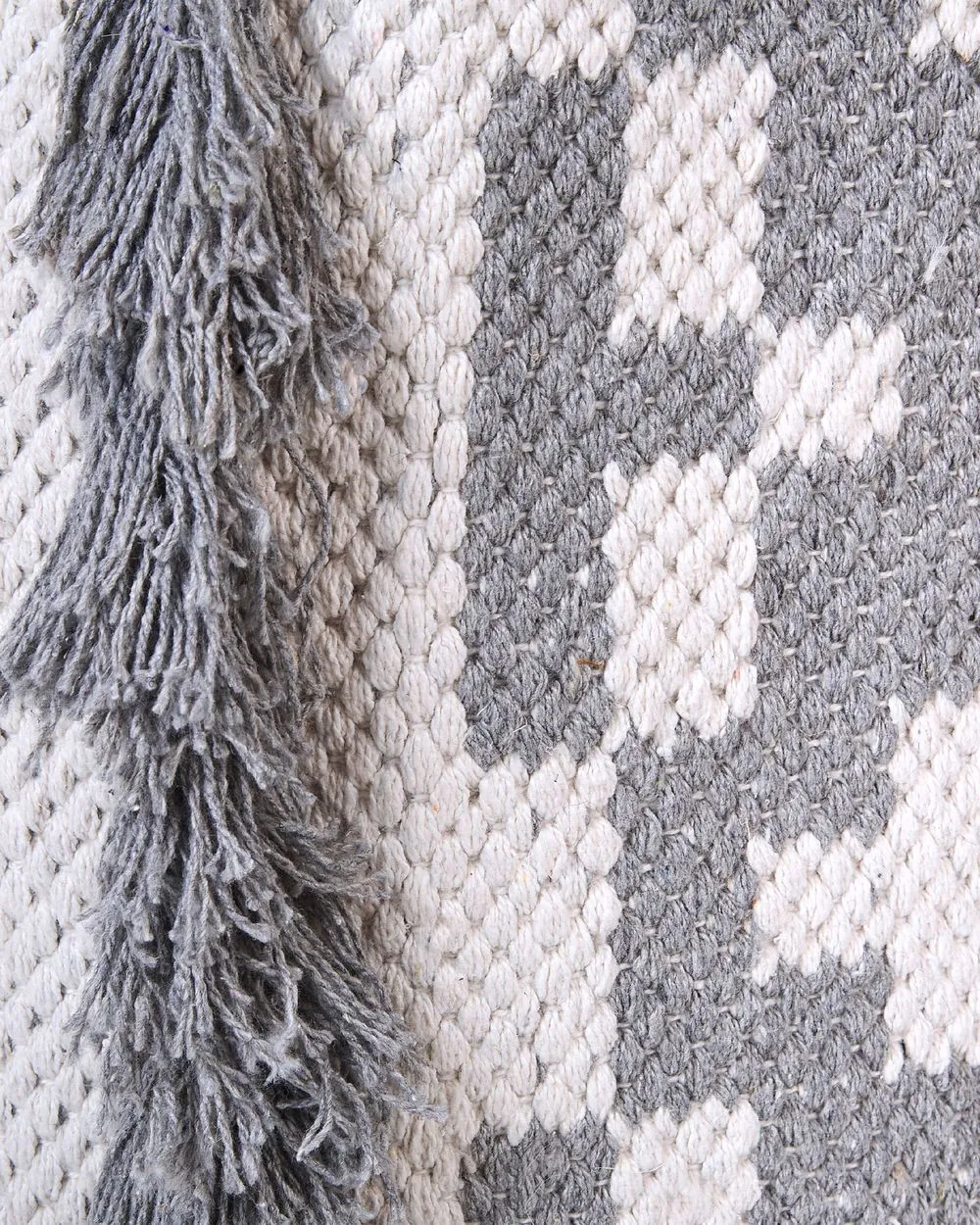 Set di 2 ceste cotone bianco sporco e grigio KALAI