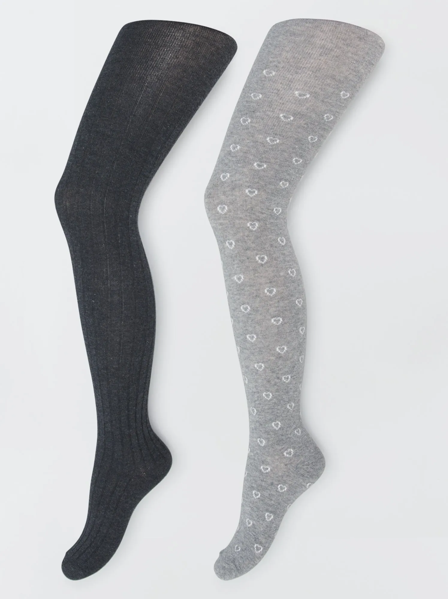 Set di 2 paia di collant - GRIGIO