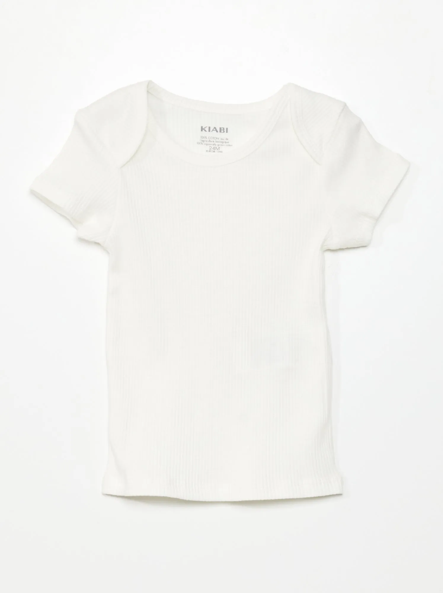 Set di 2 t-shirt in maglia pointelle - MARRONE
