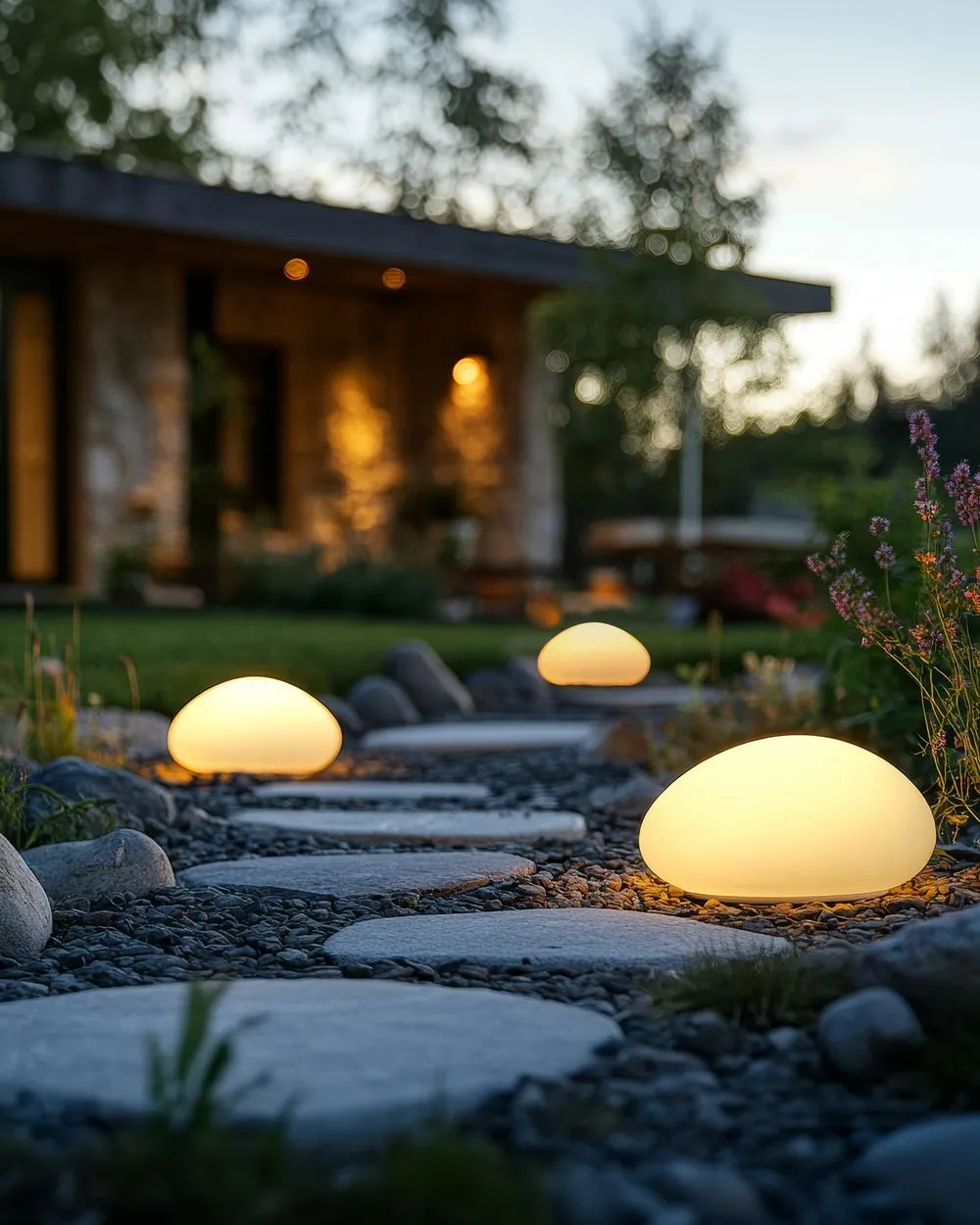 Set of 3 Outdoor LED Decorative Lamps FARALLON White