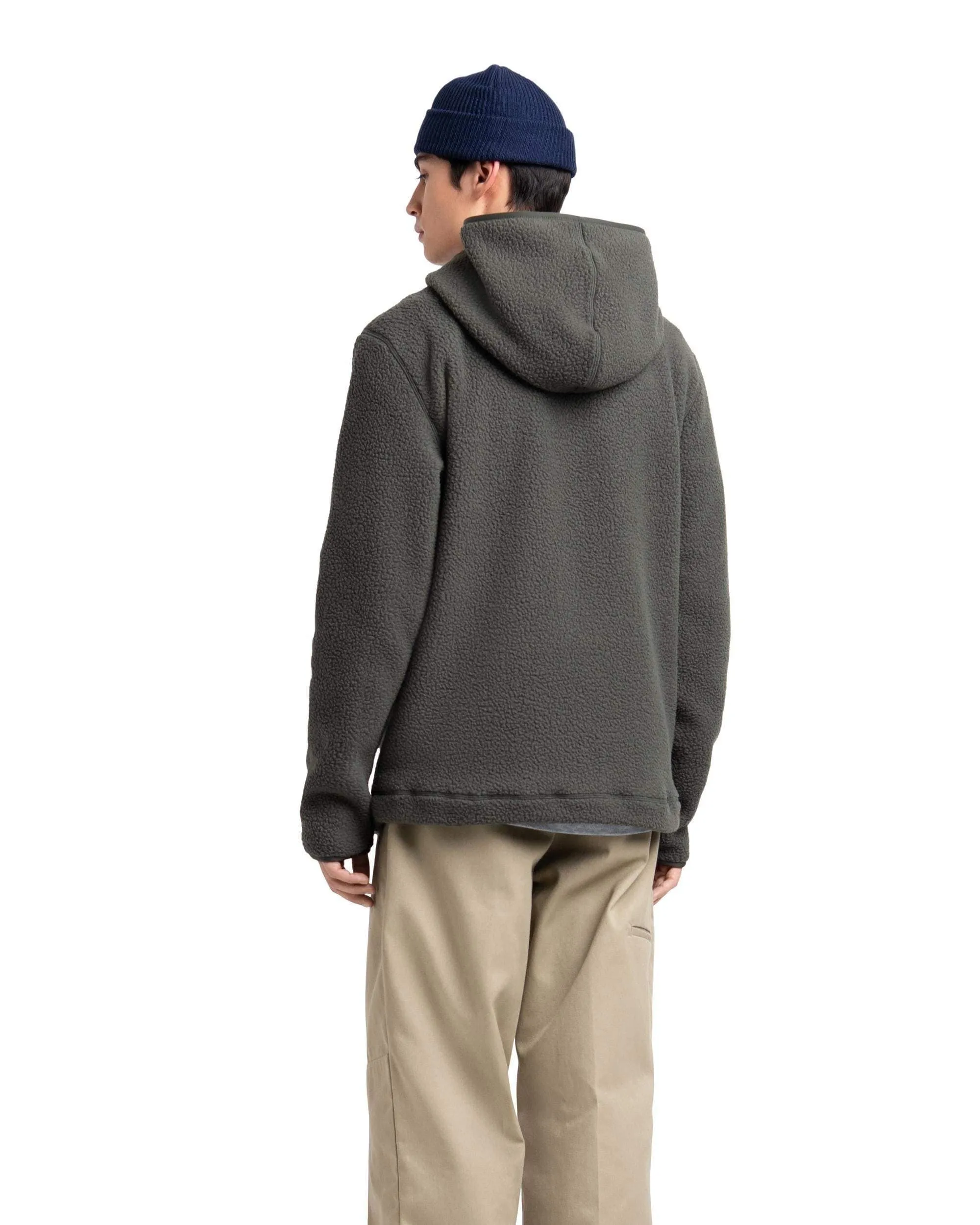 Sherpa Hoodie Dark Olive
