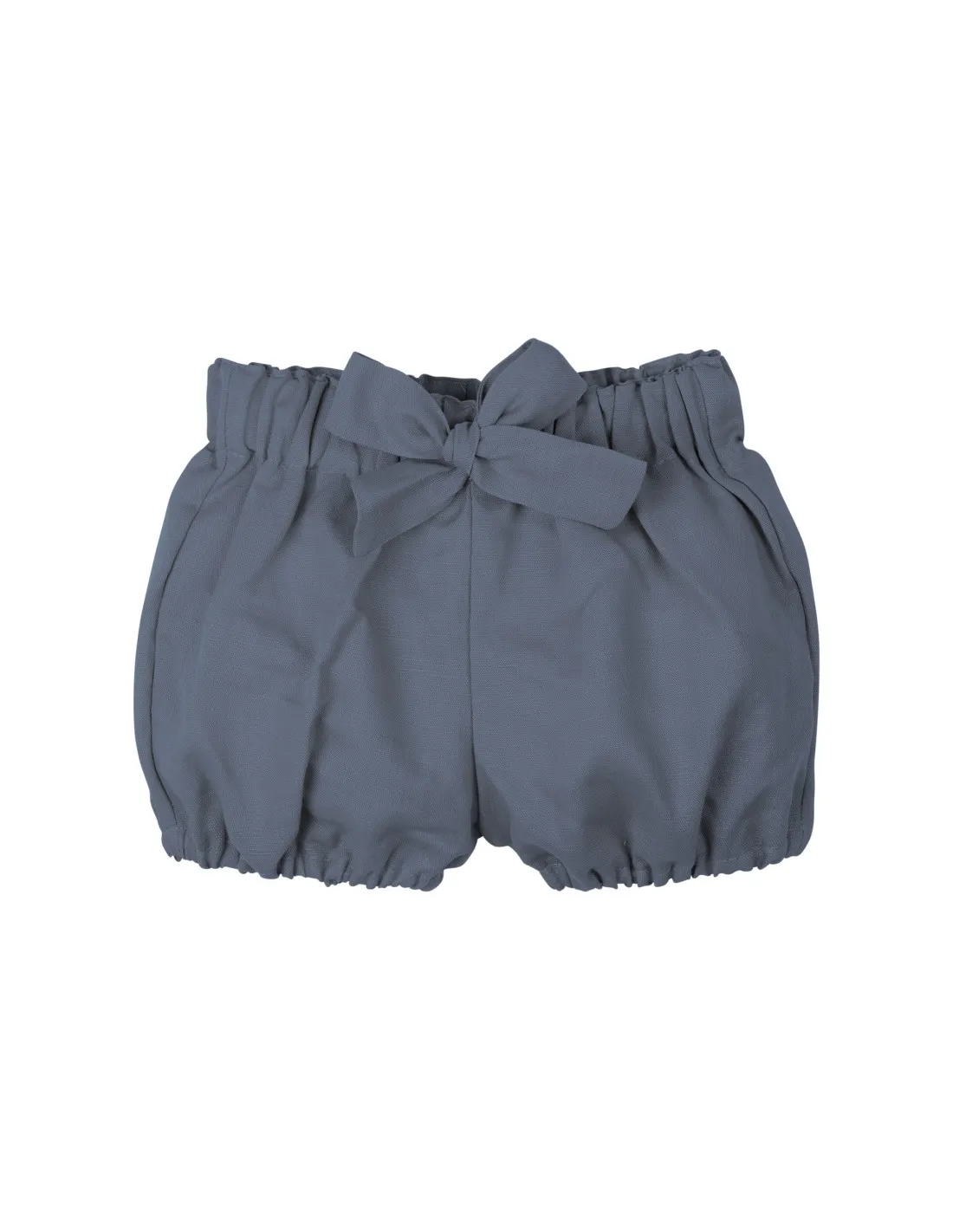 SHORTS BIMBA IN LINO E DI COTONE BIOLOGICO CON FIOCCO