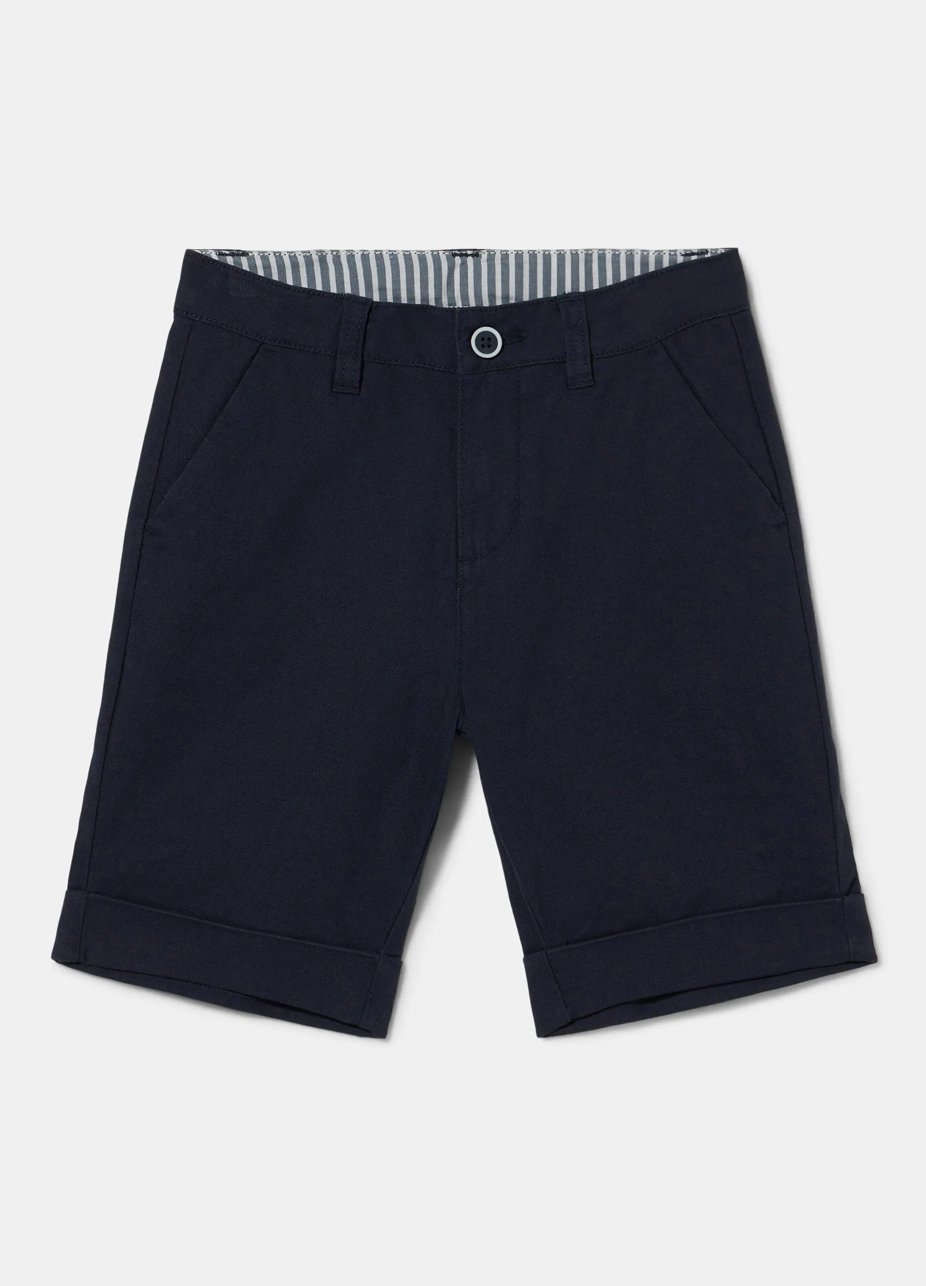 Shorts chino misto lino ragazzo