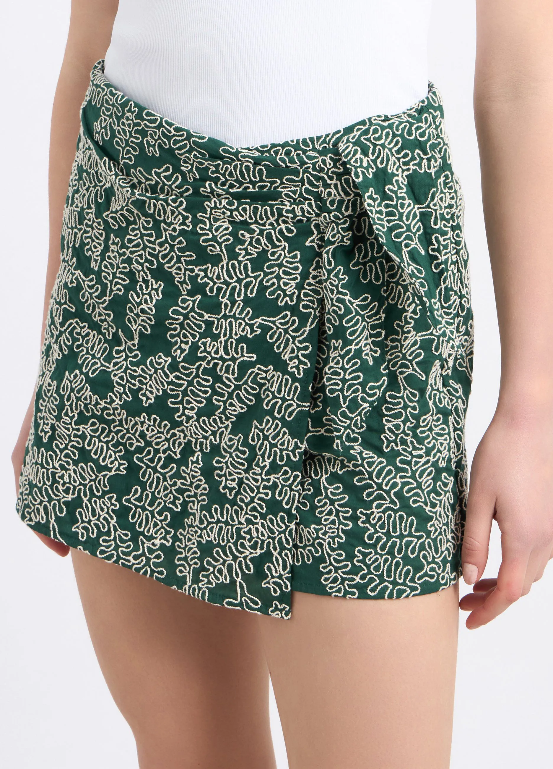 Shorts effetto gonna in puro cotone donna