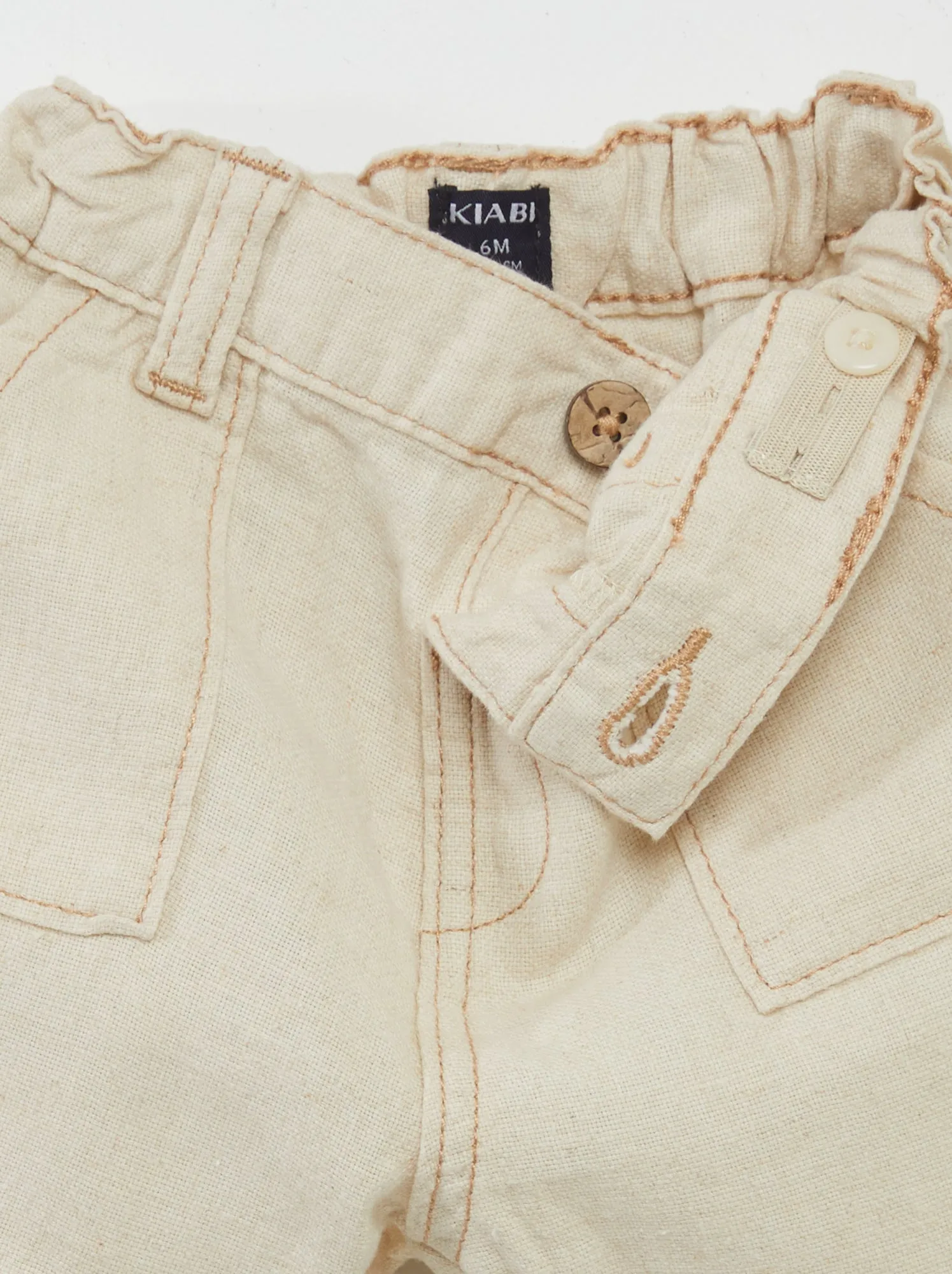 Shorts in misto lino - BIANCO