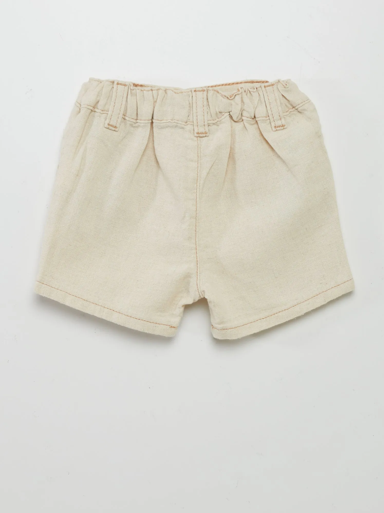 Shorts in misto lino - BIANCO